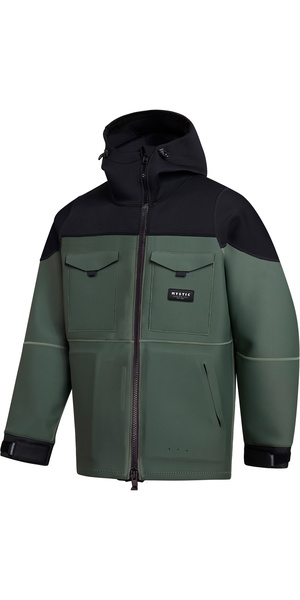 2026 Mystic Mens Vortex 3/2mm Neoprene Jacket 35017.230360 - Dark Olive